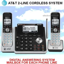 AT&T TL88102 / TL88202  2-LINE DECT 6.0 - 2 CORDLESS PHONE SYSTEM - BRAND NEW