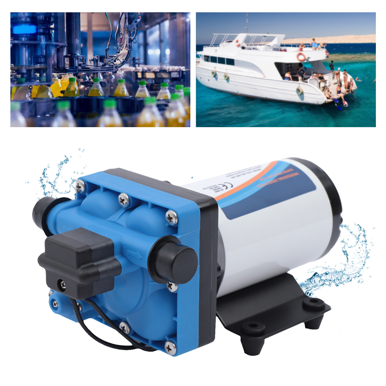 Highpressure Diaphragm Pump 5.0GPM 55PSI 110V DC Selfpriming Water