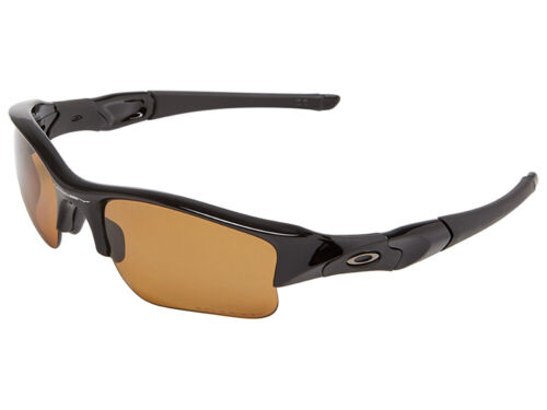 Oakley Flak Jacket XLJ Polarized Sunglasses 26-243 Polished Black/Bronze - Afbeelding 1 van 3