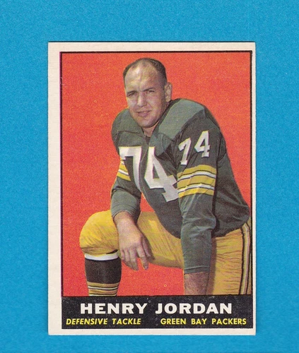 1961 TOPPS FOOTBALL SET BREAK 45 HENRY JORDAN RC PACKERS NM