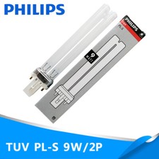PHILIPS TUV PL-S 9W/2P Fluorescent Light Bulb 9W 2 pins Germicidal UVC UV-C Tube