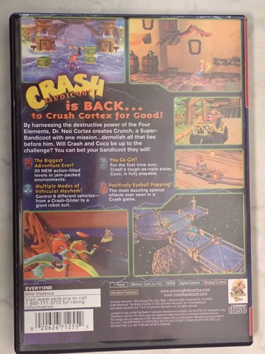 Crash Bandicoot The Wrath of Cortex PS2 PlayStation 2 CIB con manual ~ probado - Imagen 2 de 4