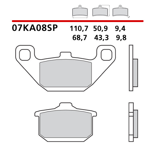 Paire Plaquette de Frein Arrière BREMBO Kawasaki Kr 250 85> - Photo 1/9