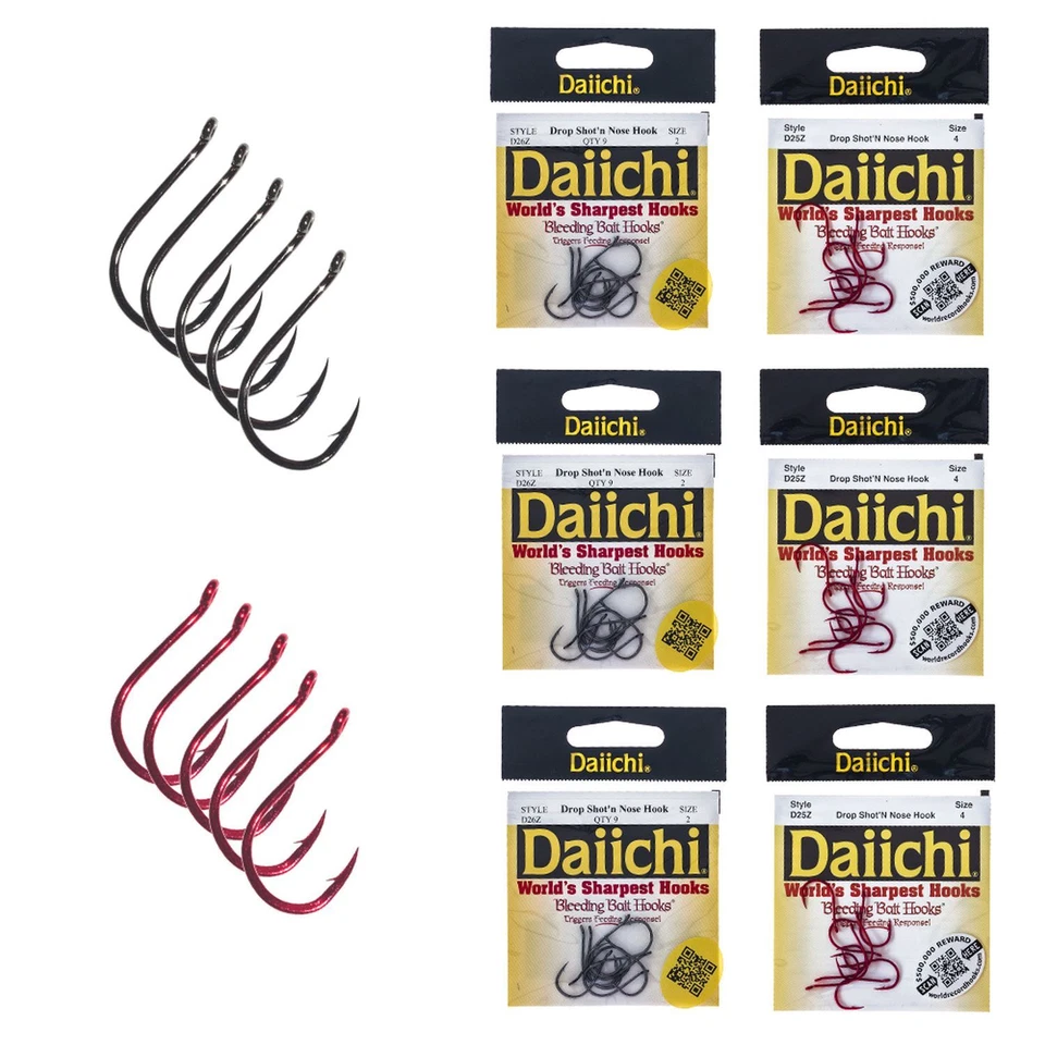 Dropshot Angelhaken Daiichi Nose Hook Zander Haken Drop Shot Barsch Zanderhaken - Bild 1 von 1