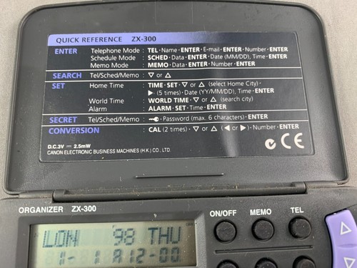 Canon ZX-300 Vintage Organiser Calculator (L) - Picture 5 of 6
