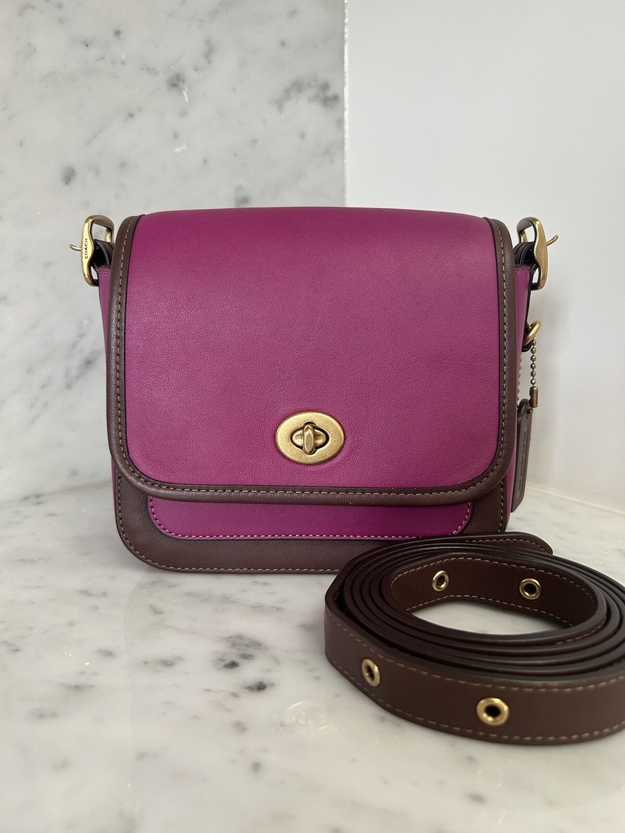 coach crossbody pink and brown