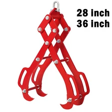 4 Claw Timber Claw Hook 28/36 inch Log Lifting Tongs Grapple for Logging Tongs