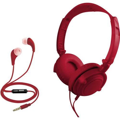 Combo de auriculares plegables Coby 2 en 1 + auriculares con micrófono incorporado CVH-807 Foto 4 de 4