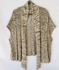 Urban Outfitters ECOTE, SZ Small, Sweater Cardigan, Beige,Black,White Open Knit