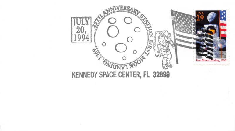 25th ANNIV. APOLLO 11 NO CACHET 7/20/94 FD USE KENNEDY SPACE CENTER - SC# 2841a
