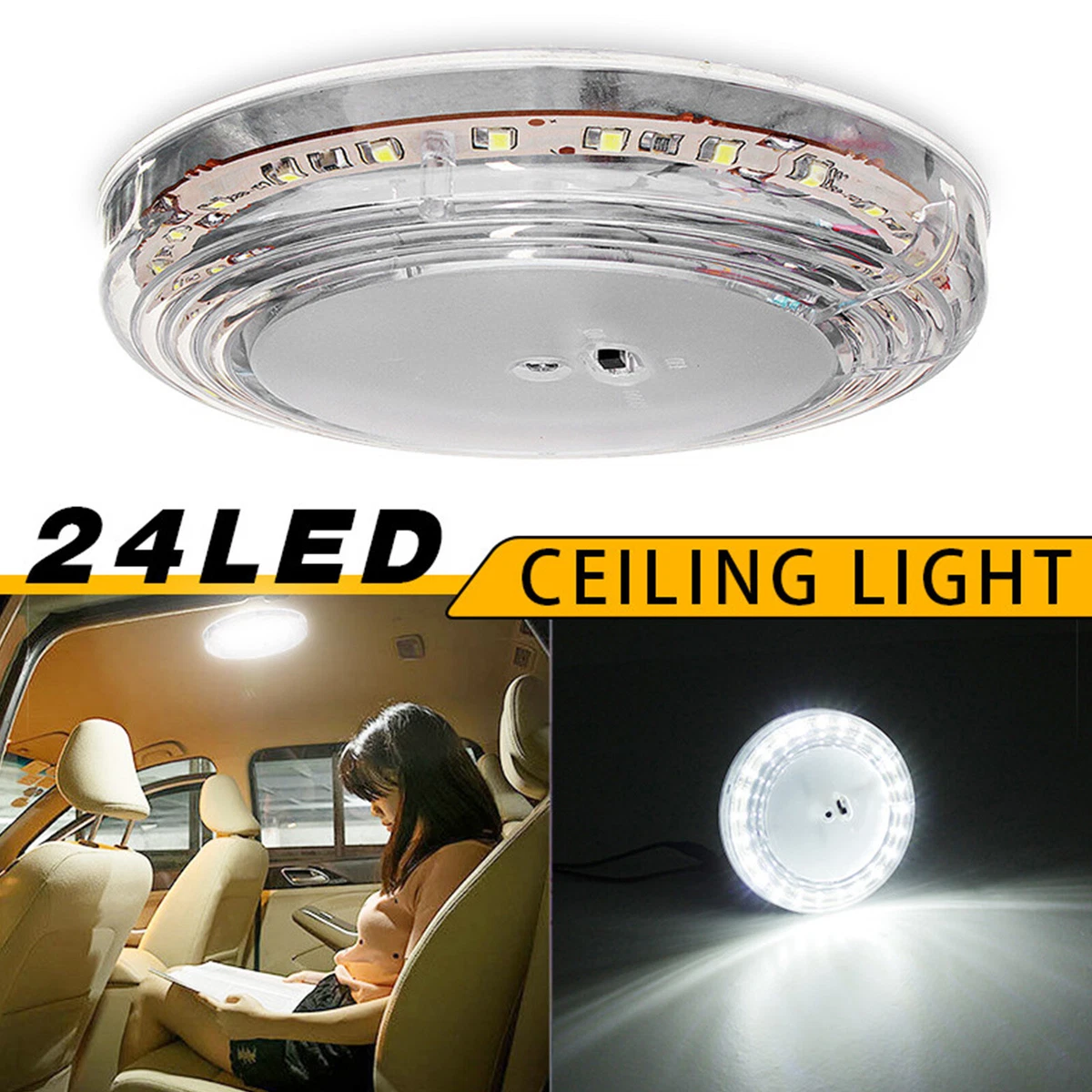 RV Interior Ceiling Lights 12V Switched Round LED Light Fixture