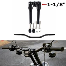 1-1/8" Handlebar & Riser For Harley Dyna FXD FXDC Low Rider FXDL Street Bob FXDB