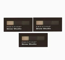 Prestige Cosmetics Brow Studio, BPS-03 Dark, 0.11 oz - 3 PACK