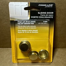 Prime-Line N6846 Sliding Door Finger Pull - Brass Plated - 4 Per Pack