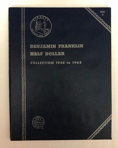 FRANKLIN-HALF-DOLLAR-1948-1963-9032-COIN-FOLDER-BY-WHITMAN-NEW-OLD-STOCK