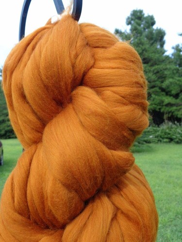 Brown Cinnamon Spice Wool Roving, Spin into Yarn or Felt Wool into Crafts - Picture 10 of 10
