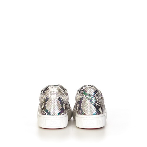 CHRISTIAN LOUBOUTIN 795 $ Zapatillas bajas de cuero pitón plateado Vieirissima - Imagen 6 de 9