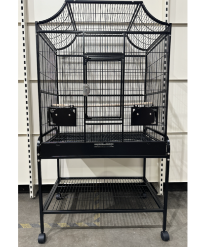 Parrot-Supplies Tampa Parrot Cage, For Small / Medium Parrots With Stand, Black - Picture 2 of 6