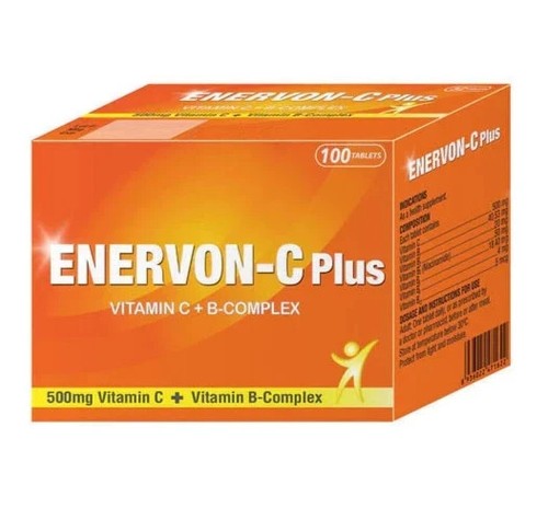 ENERVON-C Vit C 500mg + Vit B-Complex Increase Energy Immunity (100's) X 2 - Picture 4 of 6