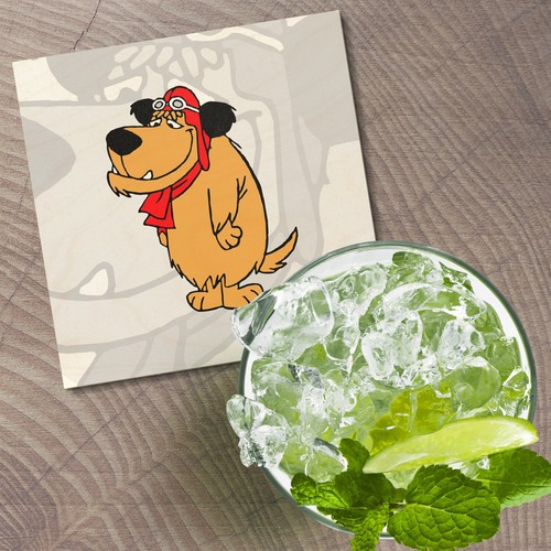 Muttley Shy Cartoon 4'' X 4'' Square Wooden Coaster - Picture 2 of 3