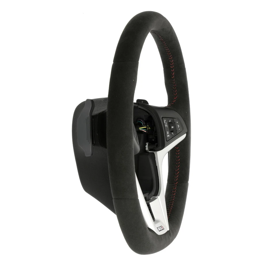 Volante GM OEM negro gamuza rojo moldura 2012-2015 Camaro Z28 ZL1 SS 22896548 Foto 2 de 4