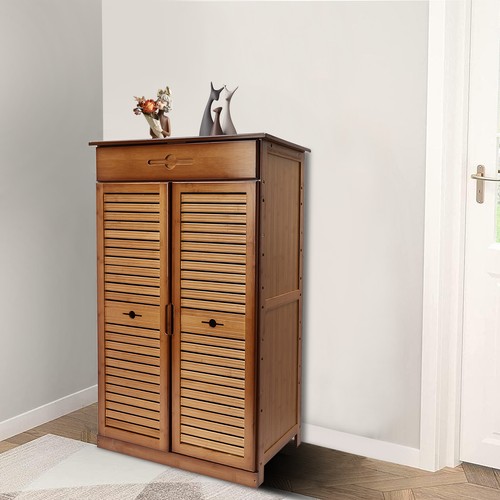 Tier Retro 5Bamboo Shoe Rack Storage Shelf Unit Cabinet Entryway Shoe Organizer