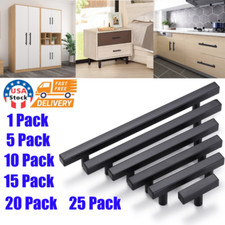Kitchen Cabinet Handles Matte Black Square Mo...
