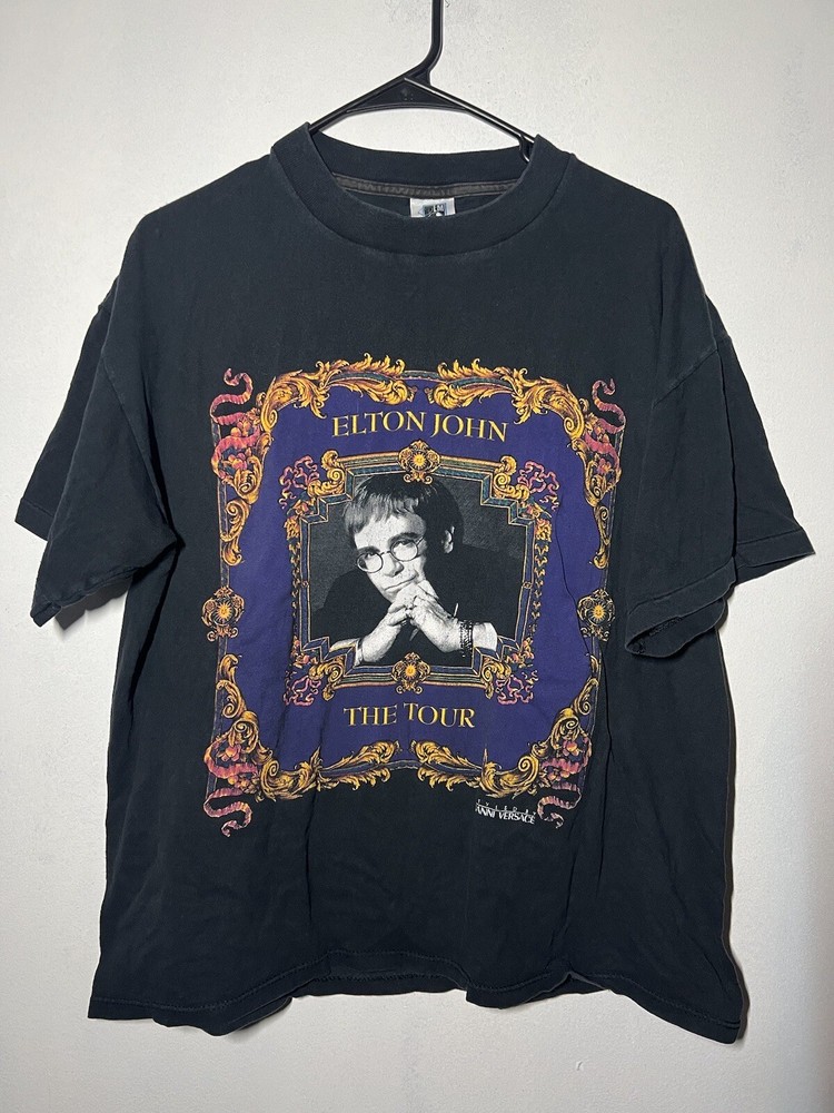 US XL - Vtg 90s Elton John Versace Band Tour Tee