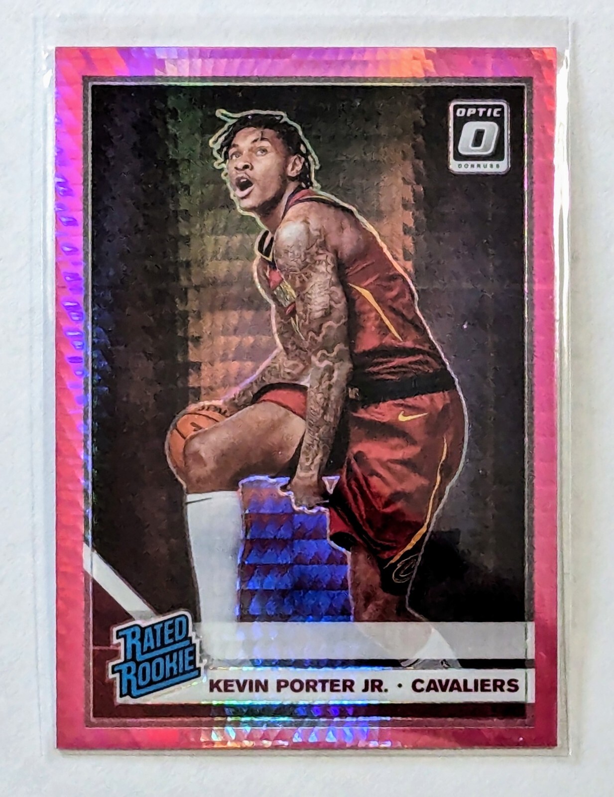 2019-20 Donruss Optic Kevin Porter Jr Pink Hyper Prizm Rated Rookie #179 Rockets