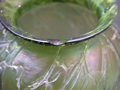 *** Kralik Glas , Vase , leider beschädigt , Jugendstil *** - Bild 8 von 12