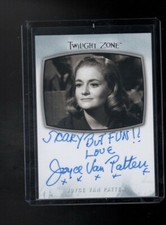 2020 Twilight Zone Archives AI-29 Joyce Van Patten auto.card with inscription.