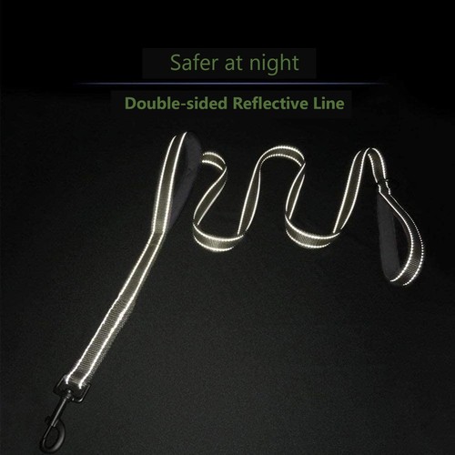Double Handle Dog Leash 6ft Reflective Heavy Duty Dog Leash for Large Dogs Do... - 第 6/7 張圖片