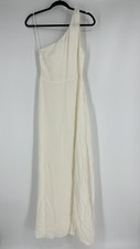 Reformation Dress Size 4 Womens Ivory White Evelyn Wedding One Shoulder Maxi