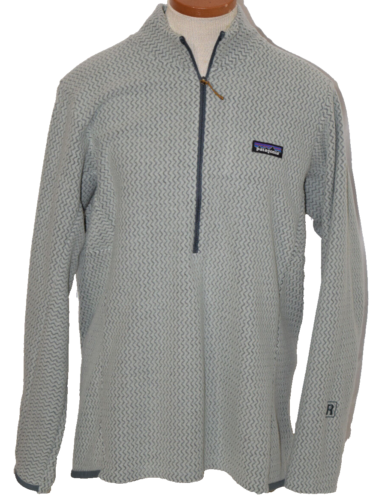 Patagonia Women's R1 Air Zip Neck Pullover Fleece XL Sleet Green Long Sleeve