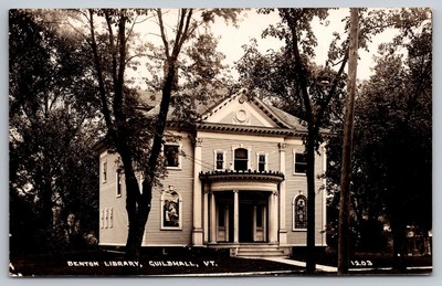 Benton Library. Guildhall Vermont Real Photo Postcard RPPC