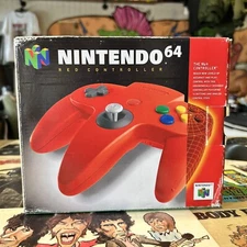 Vintage N64 Red Controller EMPTY BOX ONLY Nintendo 64 1996 NO Controller OEM