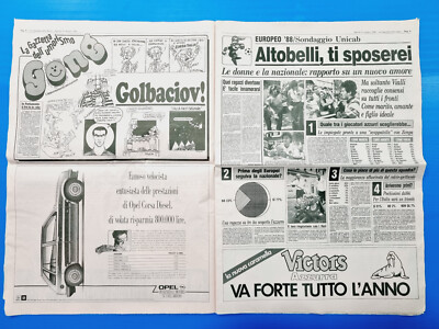 Gazzetta Dello Sport 7 Juin 1988 - Madjer à L'Inter, Bernard, Giupponi, Laudrup