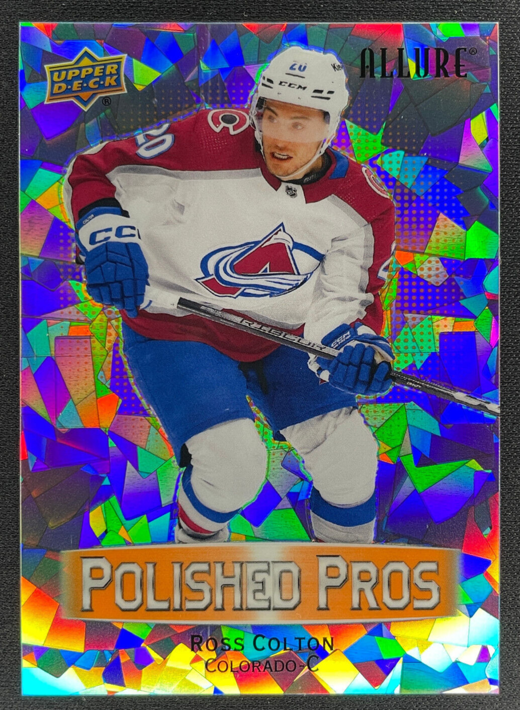 23-24 Upper Deck Allure Polished Pros Orange /399 Ross Colton  Avalanche #PP-10