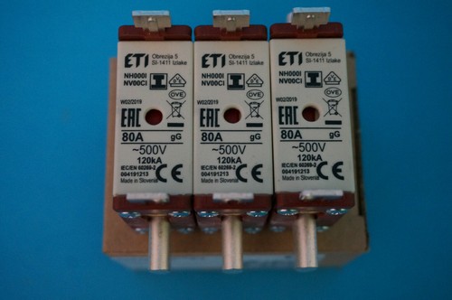 3Stück Sicherungseinsatz NH Sicherung NH00 35A 50A 63A 80A 160A 125A zur Ausw. - Bild 11 von 14