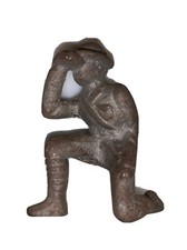 Barclay Grey Iron G28 G-028 Lead Soldier Kneeling with Binoculars