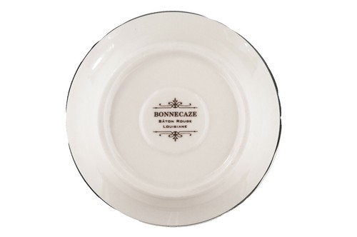 Porcelain Absinthe Saucer, 1f85 Cts, Black Rim, French Coaster - Picture 8 of 9