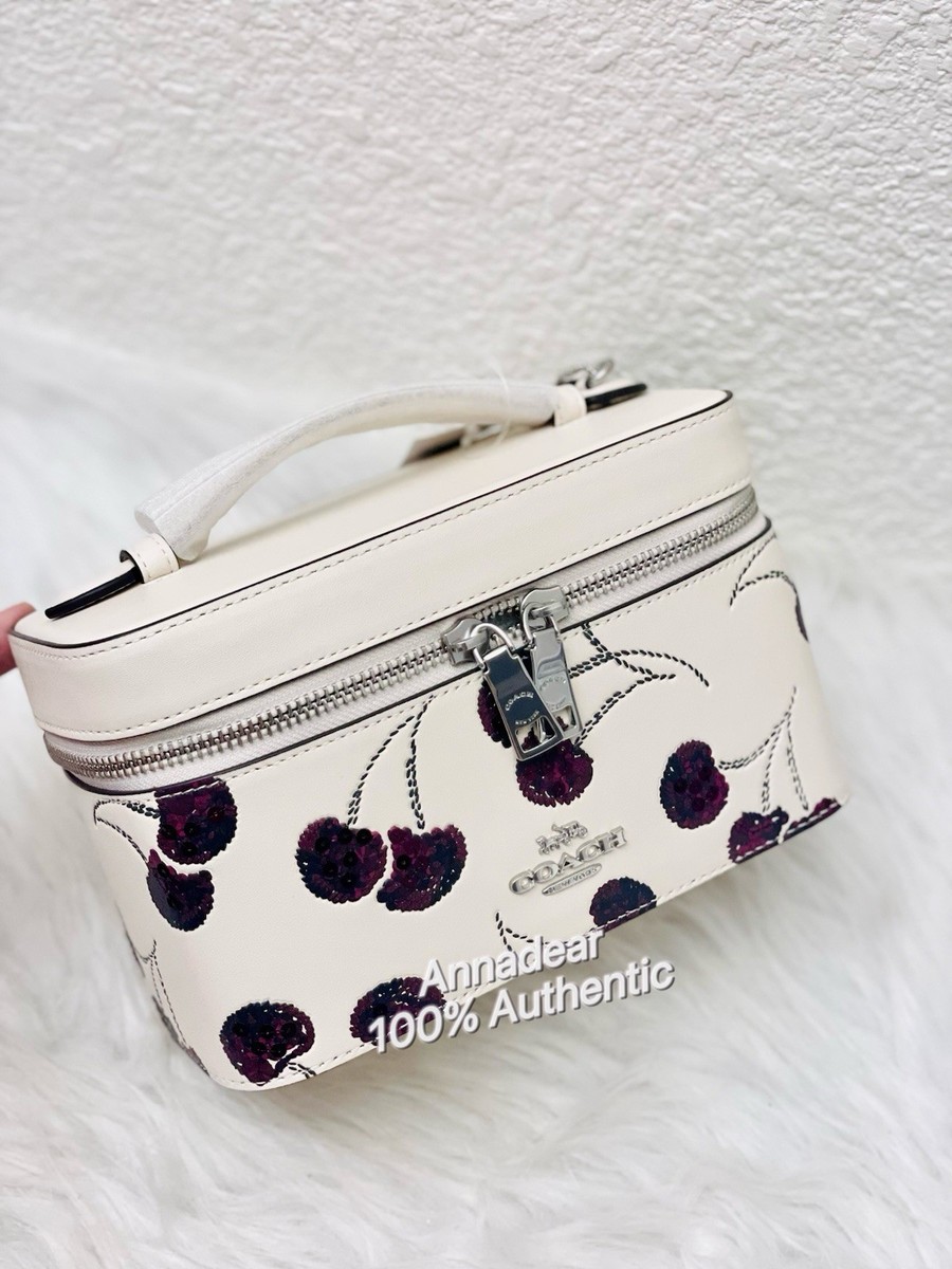 NWT Coach Cosmetic Case With Cherry Print in Chalk Multi CDC13 | eBay