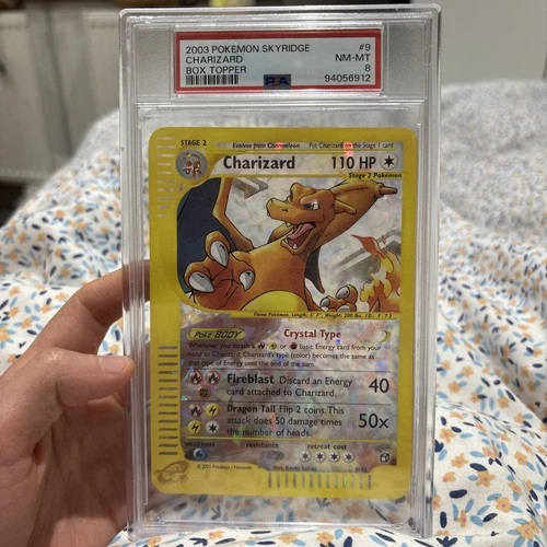 2003 POKEMON SKYRIDGE BOX TOPPER #9 CHARIZARD PSA 8