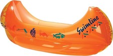 Inflatable Canoe Pool Float , Orange, 44"/22"/15"