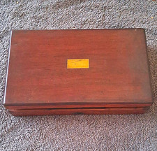 Antique Instrument Parts in Wooden Case with Glass Discs