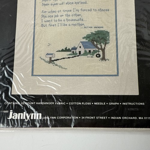 JANLYNN Counted Cross Stitch Kit - EXCUSE THIS HOUSE - 10" x 20" - 1985 - Picture 5 of 8