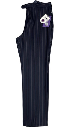 Tayion Anzughose Herren Regular Fit 34/32 dunkelblau gestreift Stretch neu mit Etikett - Bild 3 von 6