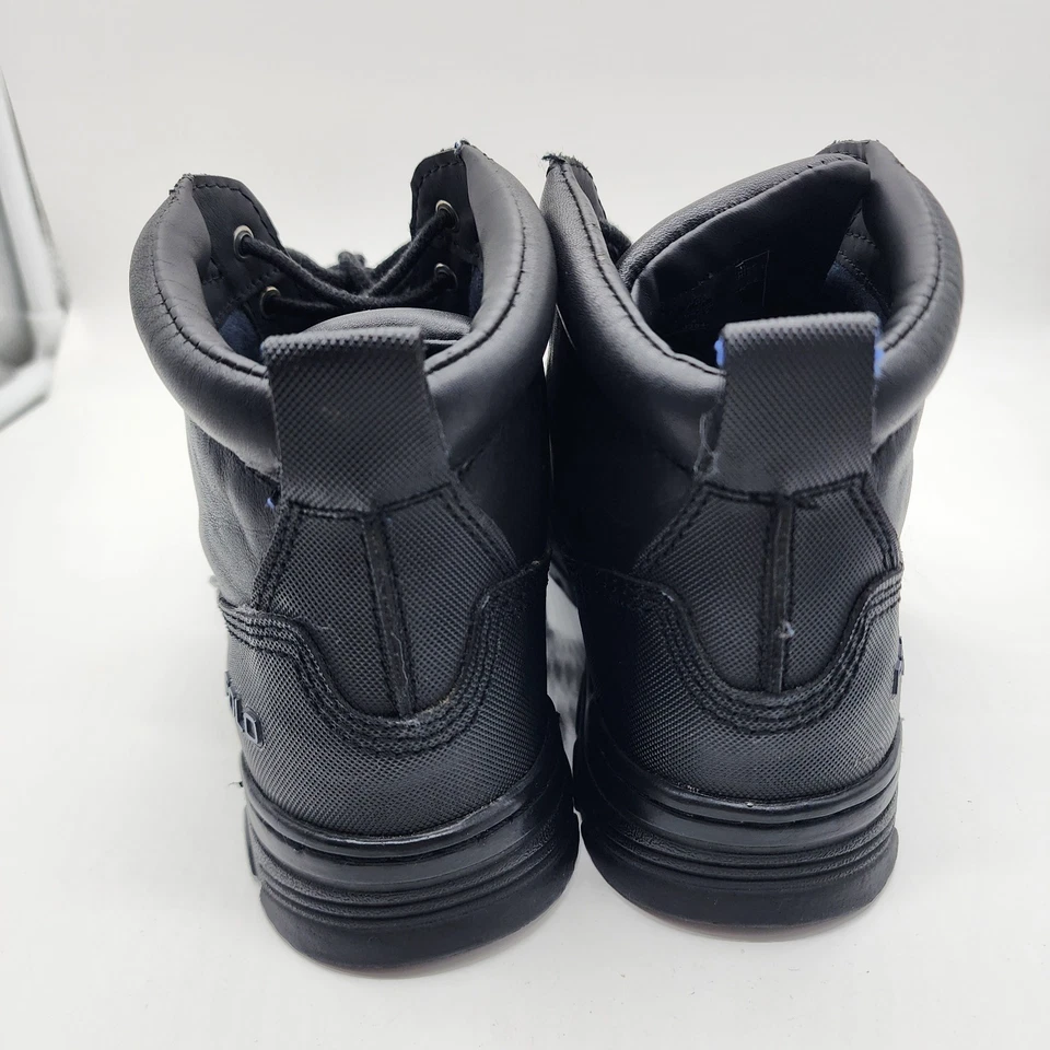 Polo Ralph Lauren Ranger Tyrek Boots Youth 5 Black Leather Buckle Duck Toe - Image 4 of 4