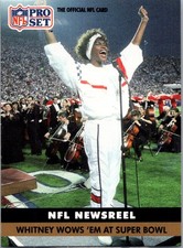 1991 Pro Set Whitney Houston NFL NEWSREEL #350