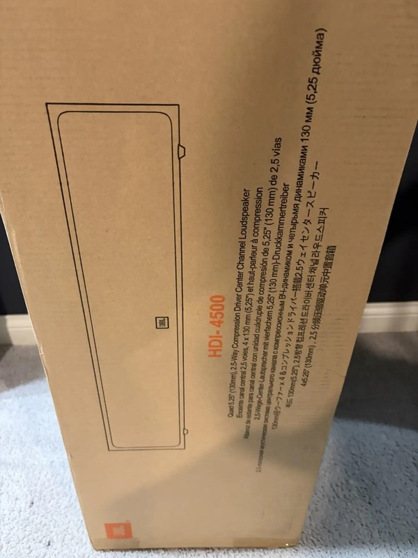 JBL HDI 4500 Grey Oak Center Channel  Open Box